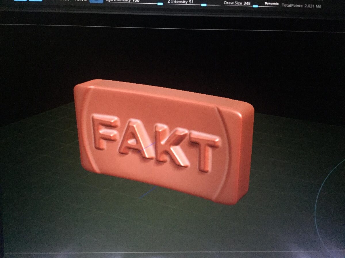 The original FAKT soap, sculpted in ZBrush